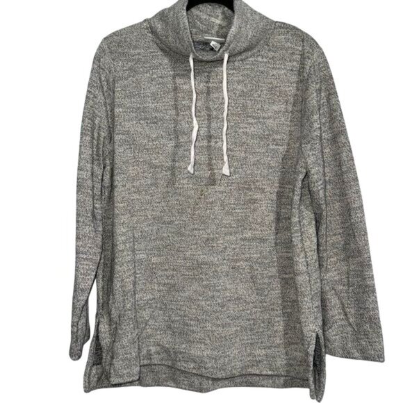 Ava & Viv X Cowl Neck Long Sleeve Pullover Sweater Gray - Picture 1 of 8